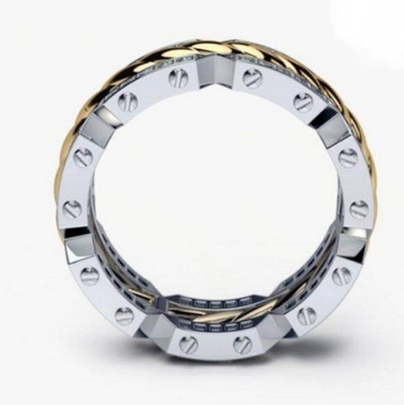 COPY - Gold/Silver ring size 10 - Picture 3 of 4